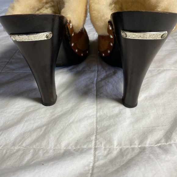 Michael Kors Suede Shearling Lined Clogs - Picture 3 of 6